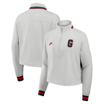 Women's Nike Gray Georgia Bulldogs Legacy Heritage Dri-FIT Half-Zip Sweatshirt