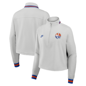 Women's Nike Gray Florida Gators Legacy Heritage Dri-FIT Half-Zip Sweatshirt