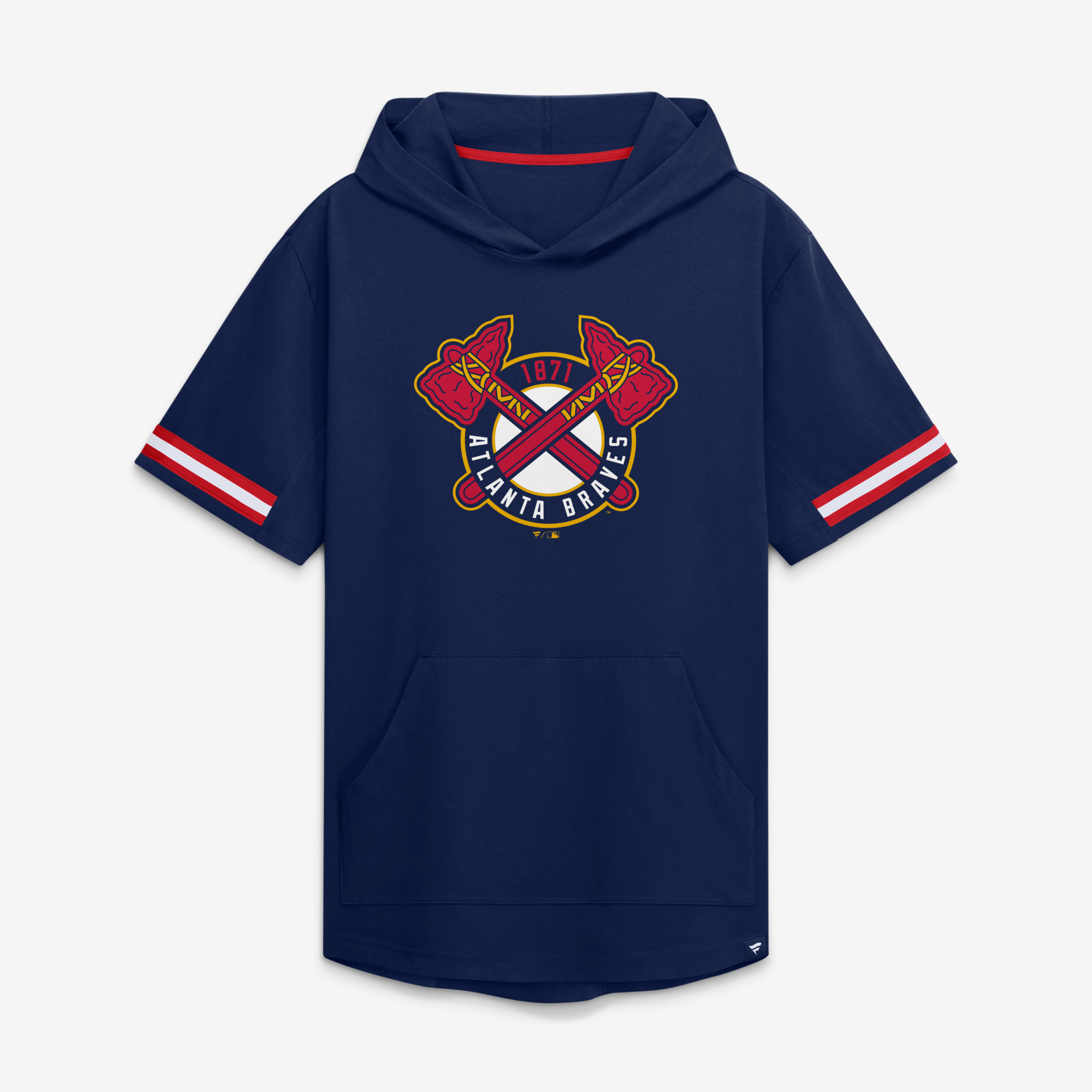 Men's Fanatics Navy Atlanta Braves Optimal Play Hooded T-Shirt