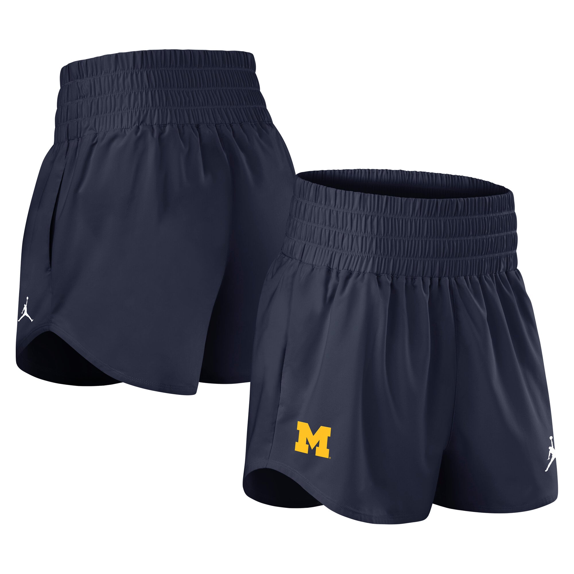 Women's Jordan Brand Navy Michigan Wolverines Performance One Dri-FIT High-Rise Shorts