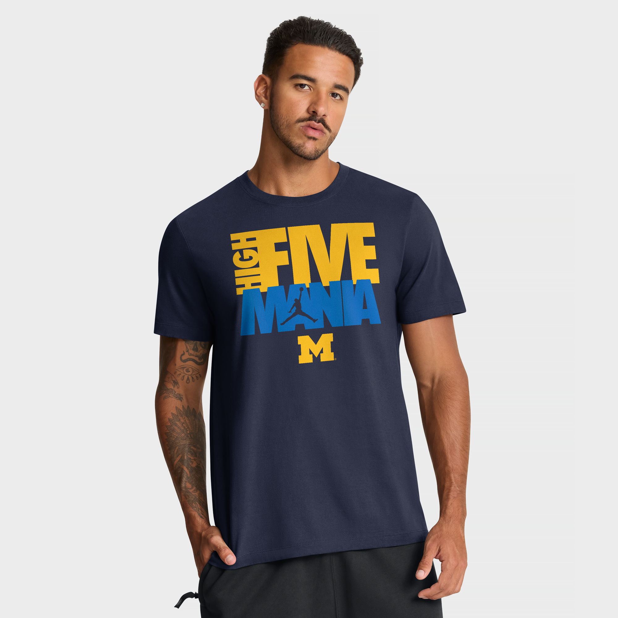 Men's Jordan Brand Navy Michigan Wolverines Campus Local Madness T-Shirt