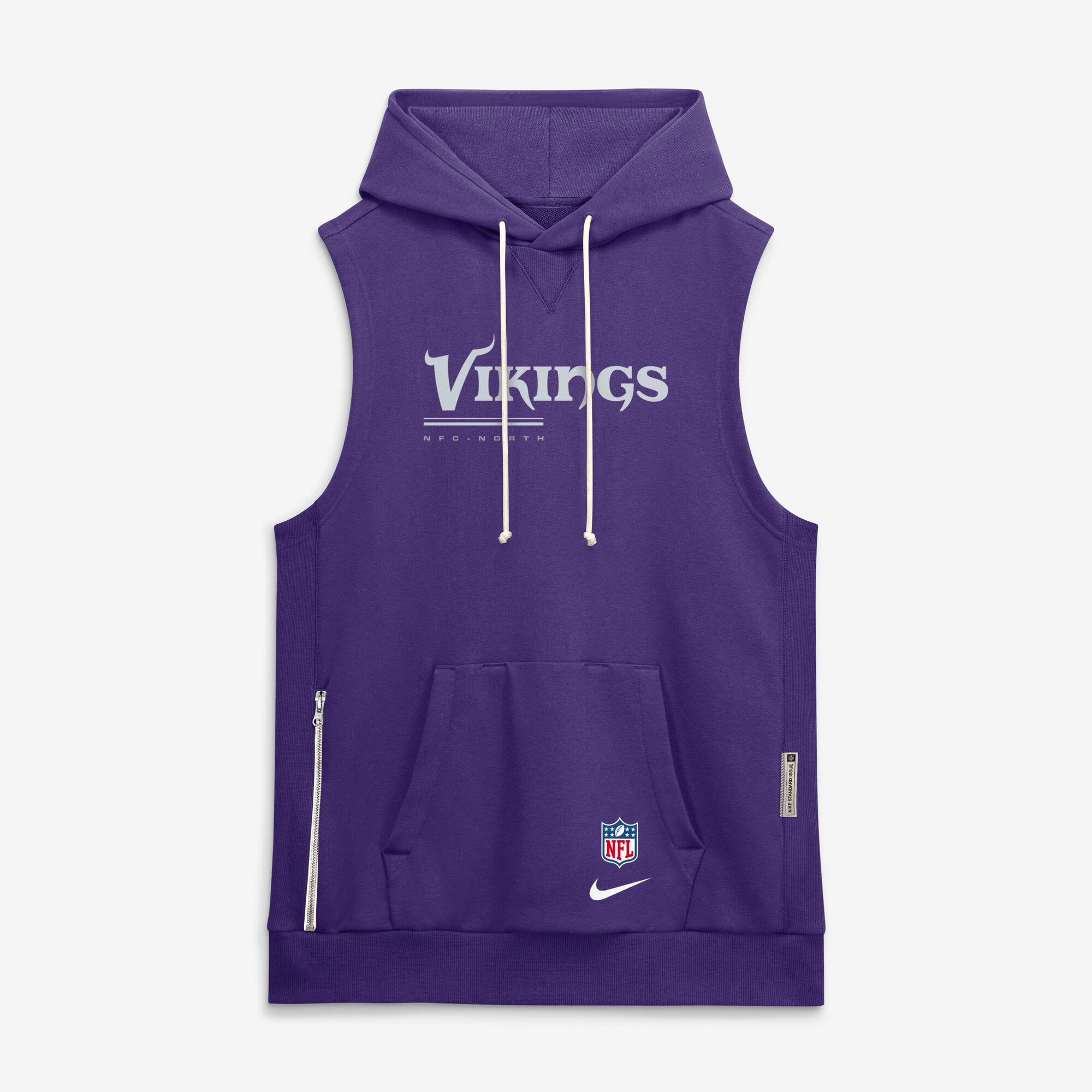 Men's Nike Purple Minnesota Vikings Sideline Standard Issue Dri-FIT Sleeveless Hoodie