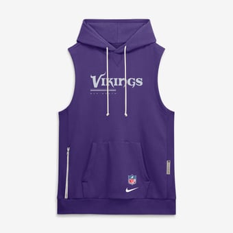 Men's Nike Purple Minnesota Vikings Sideline Standard Issue Dri-FIT Sleeveless Hoodie