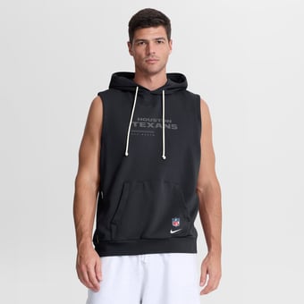 Men's Nike Navy Houston Texans Sideline Standard Issue Dri-FIT Sleeveless Hoodie
