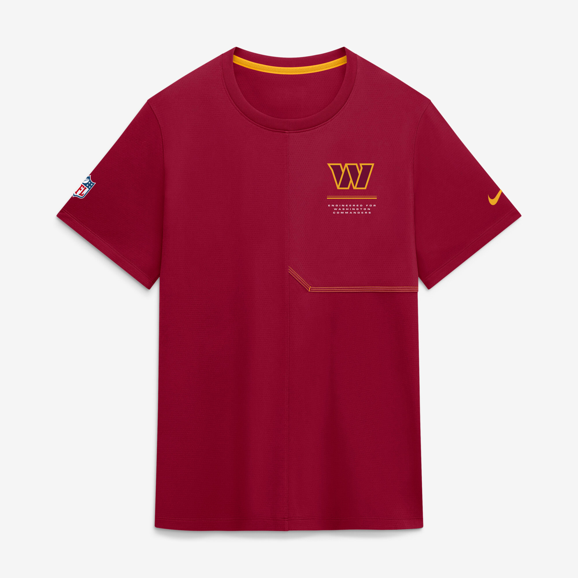 Men's Nike Burgundy Washington Commanders Sideline UV Dri-FIT Coaches Shirt