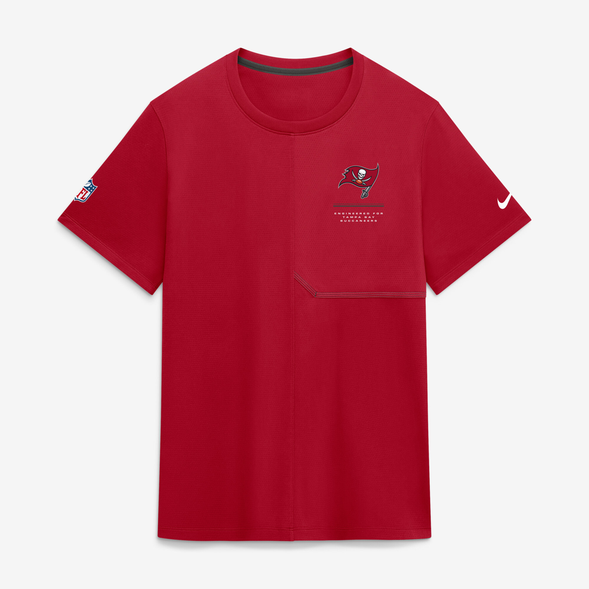 Men's Nike Red Tampa Bay Buccaneers Sideline UV Dri-FIT Coaches Shirt