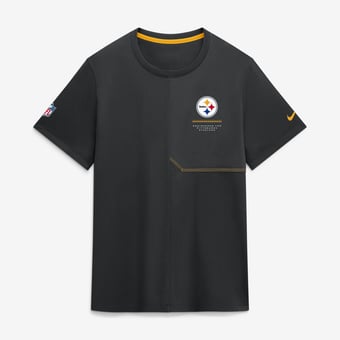 Men's Nike  Black Pittsburgh Steelers Sideline UV Dri-FIT Coaches Shirt