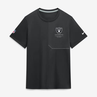 Men's Nike  Black Las Vegas Raiders Sideline UV Dri-FIT Coaches Shirt