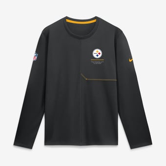 Men's Nike  Black Pittsburgh Steelers Sideline Coaches UV Dri-FIT Long Sleeve Shirt