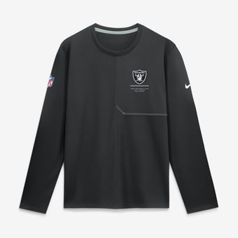 Men's Nike  Black Las Vegas Raiders Sideline Coaches UV Dri-FIT Long Sleeve Shirt