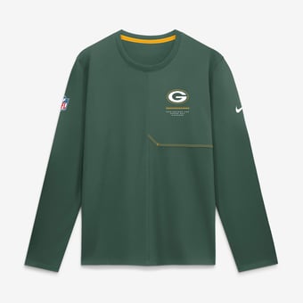 Men's Nike  Green Green Bay Packers Sideline Coaches UV Dri-FIT Long Sleeve Shirt