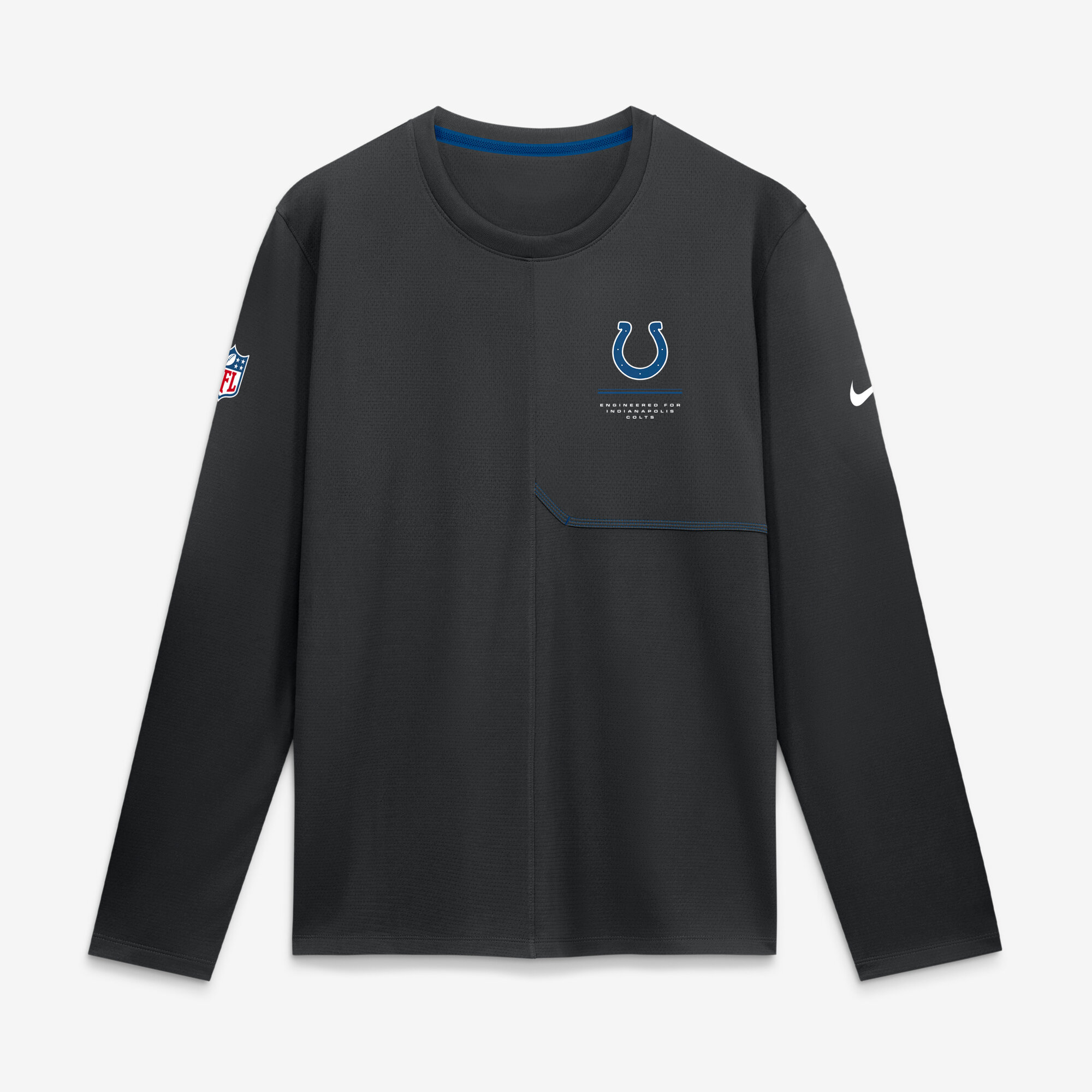 Men's Nike  Black Indianapolis Colts Sideline Coaches UV Dri-FIT Long Sleeve Shirt