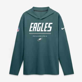 Men's Nike Midnight Green Philadelphia Eagles Sideline Game On Lightweight Long Sleeve Hooded Dri-FIT Top