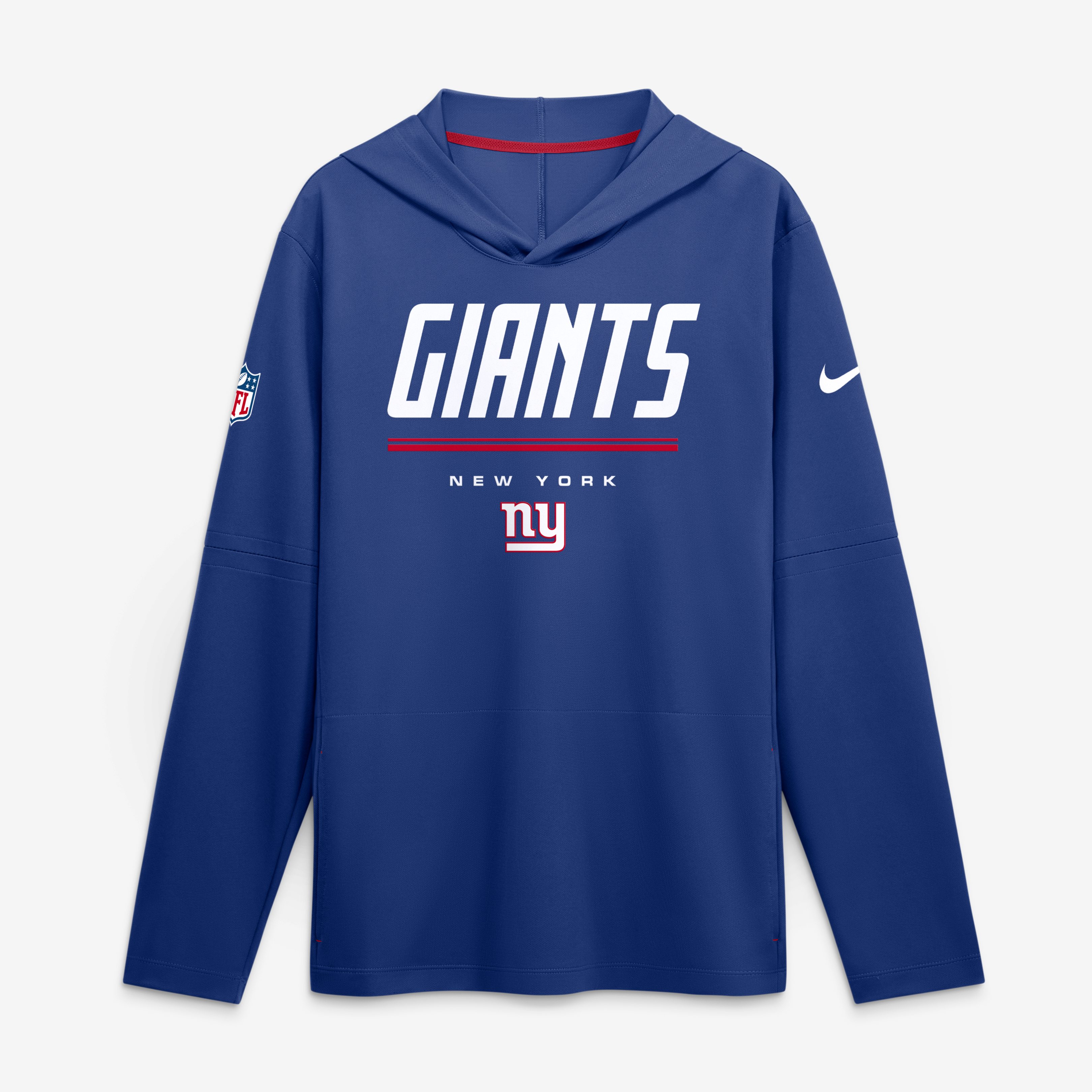 Men’s Nike Royal New York Giants Sideline Game On Lightweight Long Sleeve Hooded Dri-FIT Top