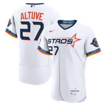 Men's Nike White Jose Altuve Houston Astros City Connect Authentic Sponsor Patch Jersey
