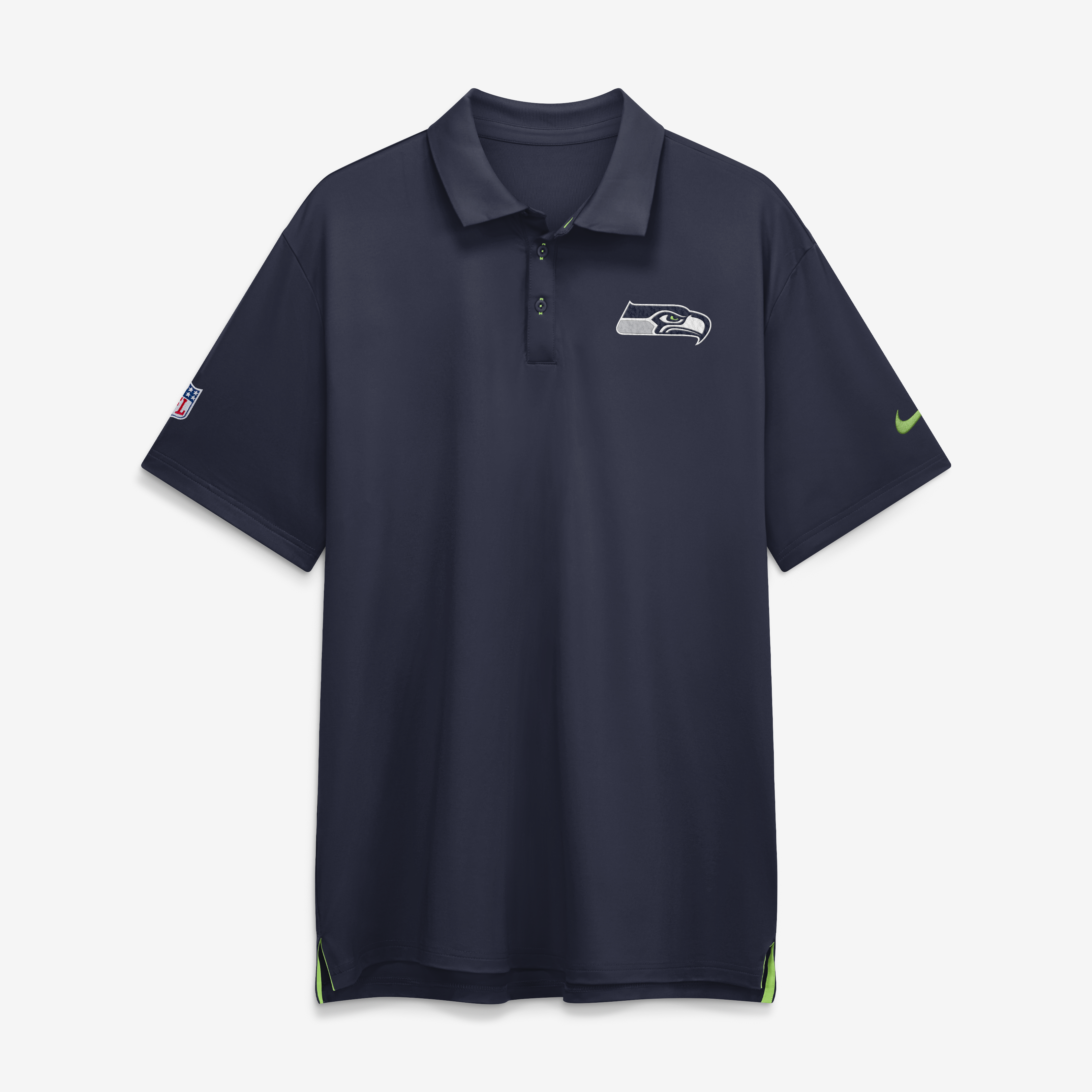 Men's Nike College Navy Seattle Seahawks Sideline Powerful Blocking Dri-FIT Tour Polo