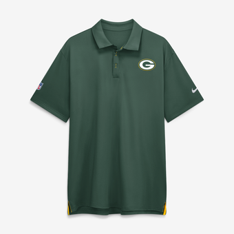 Men's Nike Green Green Bay Packers Sideline Powerful Blocking Dri-FIT Tour Polo