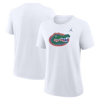 Women's Jordan Brand White Florida Gators Primary Logo T-Shirt