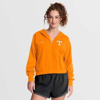 Women's Nike Tennessee Orange Tennessee Volunteers Mantra Cropped Full-Zip Hoodie