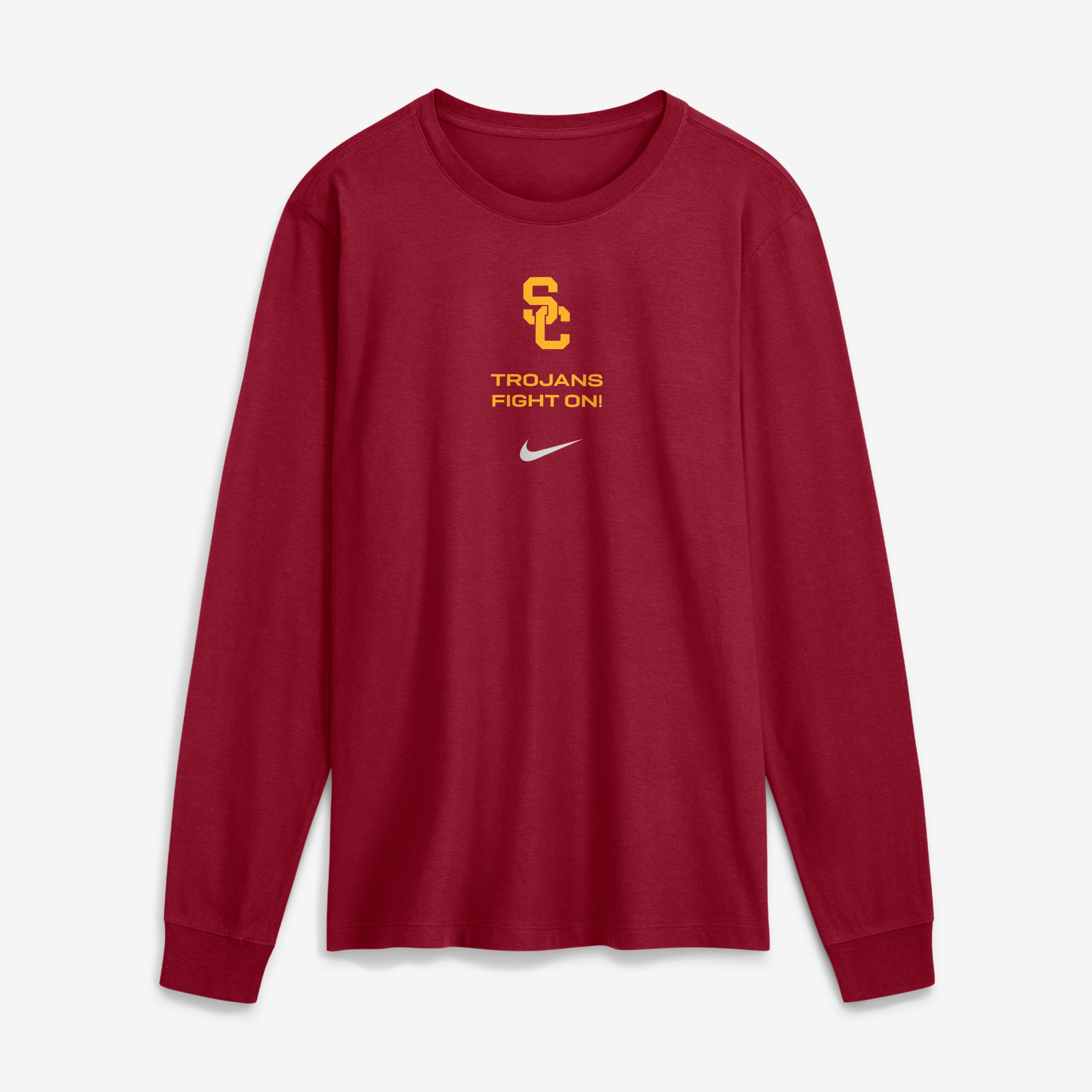 Men's Nike Cardinal USC Trojans 2026 Sideline Dri-FIT Long Sleeve T-Shirt
