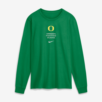 Men's Nike Green Oregon Ducks 2026 Sideline Dri-FIT Long Sleeve T-Shirt