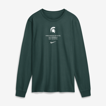 Men's Nike Green Michigan State Spartans 2026 Sideline Dri-FIT Long Sleeve T-Shirt