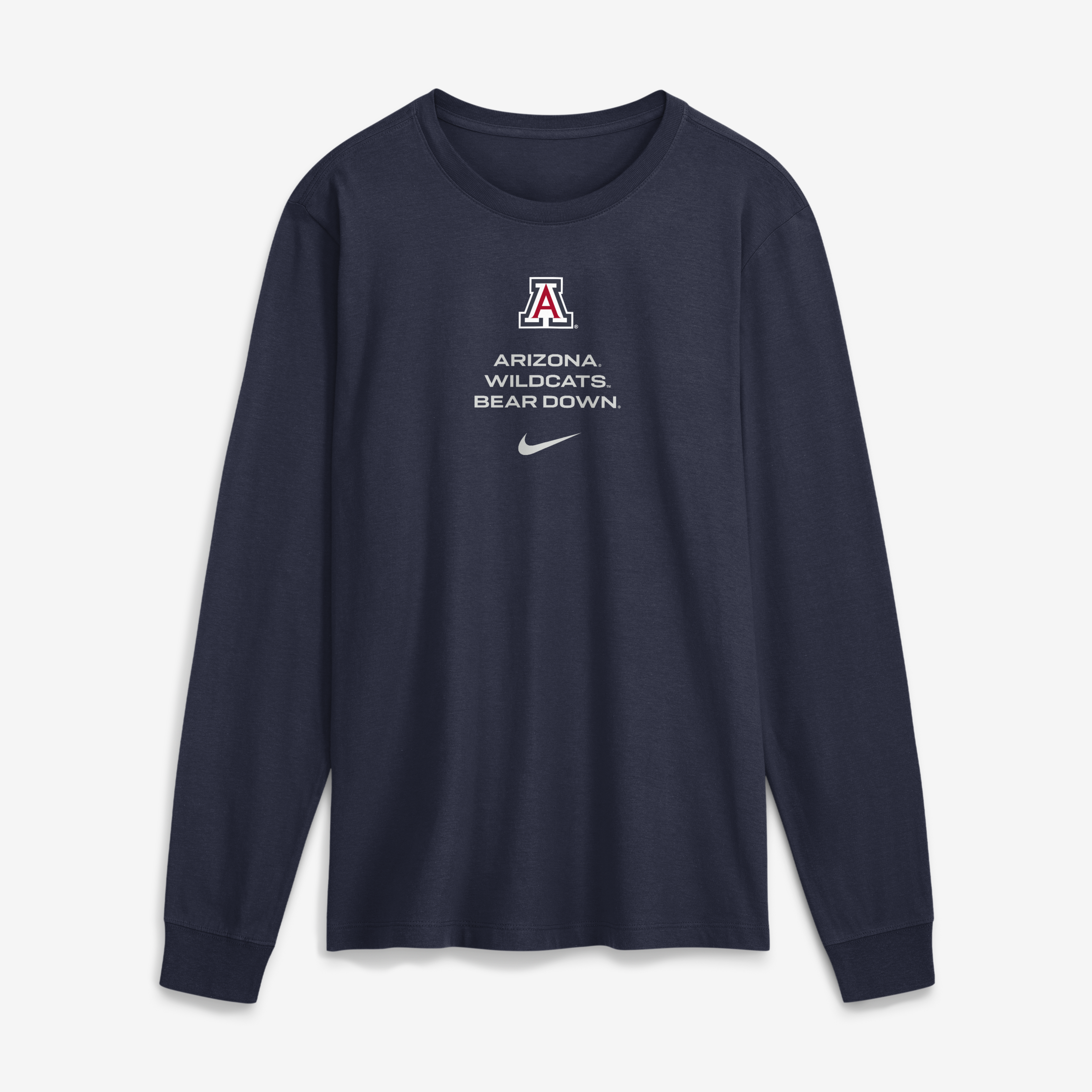 Men's Nike Navy Arizona Wildcats 2026 Sideline Dri-FIT Long Sleeve T-Shirt