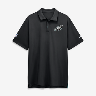 Men's Nike Black Philadelphia Eagles Sideline Powerful Blocking Dri-FIT Tour Polo