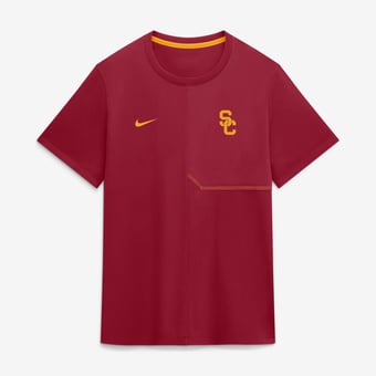 Men's Nike Cardinal USC Trojans 2026 Sideline UV Dri-FIT Coaches Shirt
