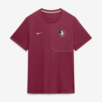 Men's Nike Garnet Florida State Seminoles 2026 Sideline UV Dri-FIT Coaches Shirt