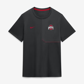 Men's Nike Black Ohio State Buckeyes 2026 Sideline UV Dri-FIT Coaches Shirt