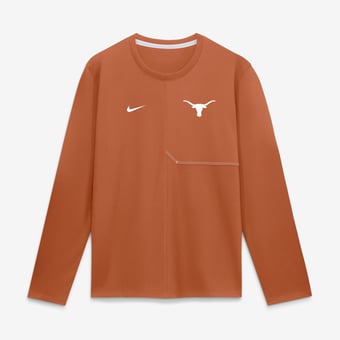 Men's Nike Texas Orange Texas Longhorns 2026 Sideline Coaches UV Dri-FIT Long Sleeve Shirt