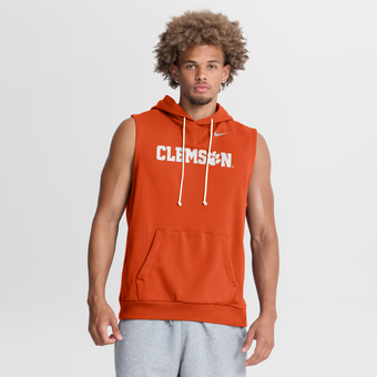 Men's Nike  Orange Clemson Tigers 2026 Sideline Sleeveless Dri-FIT Hoodie