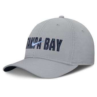 Men's Nike  Gray Tampa Bay Rays Primetime Rise Dri-FIT Flex Hat