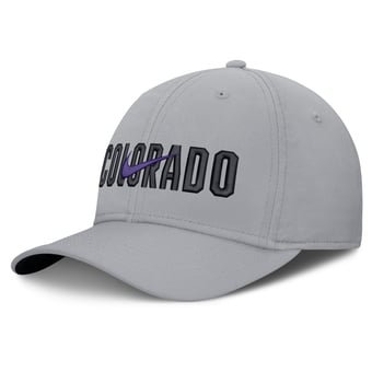 Men's Nike  Gray Colorado Rockies Primetime Rise Dri-FIT Flex Hat