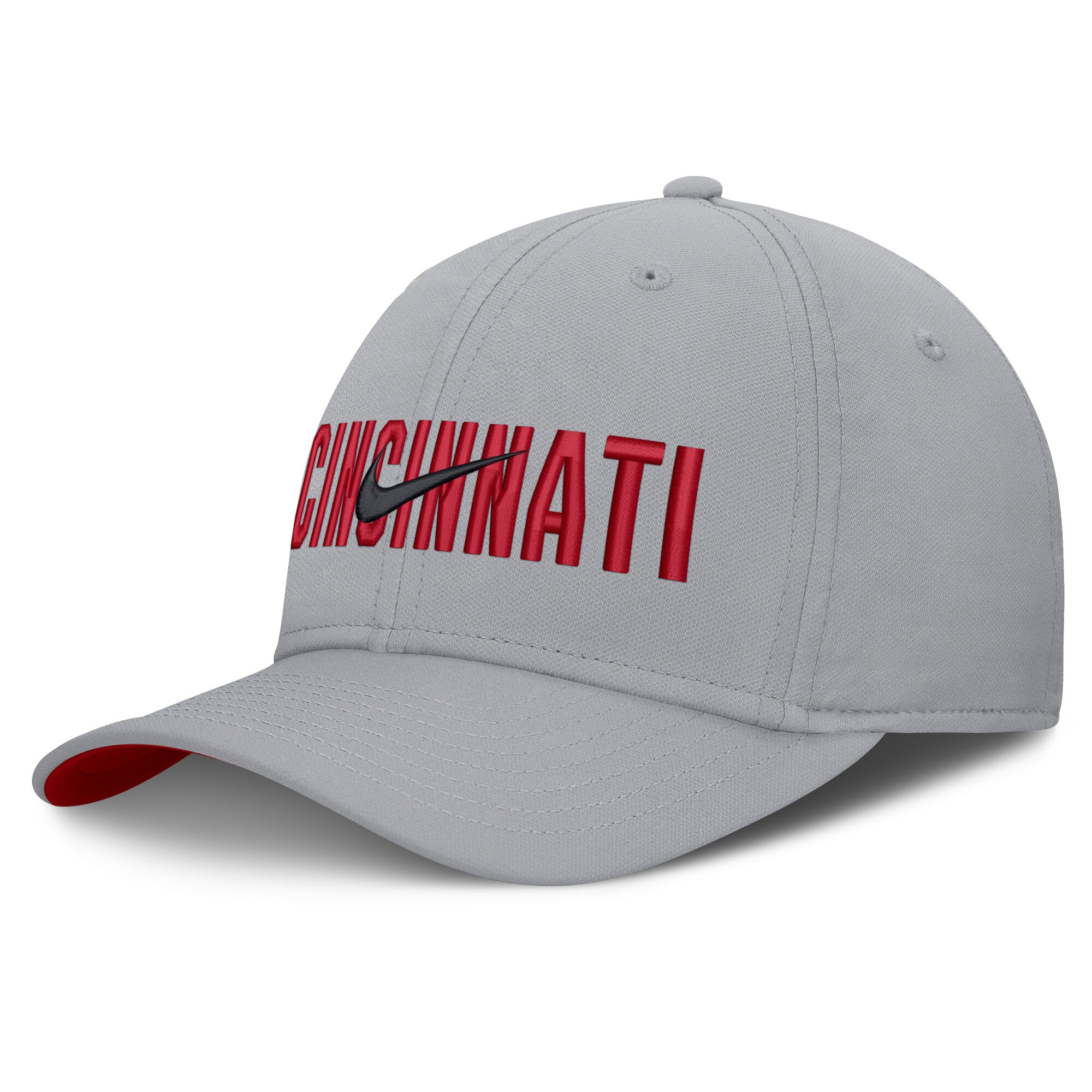 Men's Nike Gray Cincinnati Reds Primetime Rise Dri-FIT Flex Hat