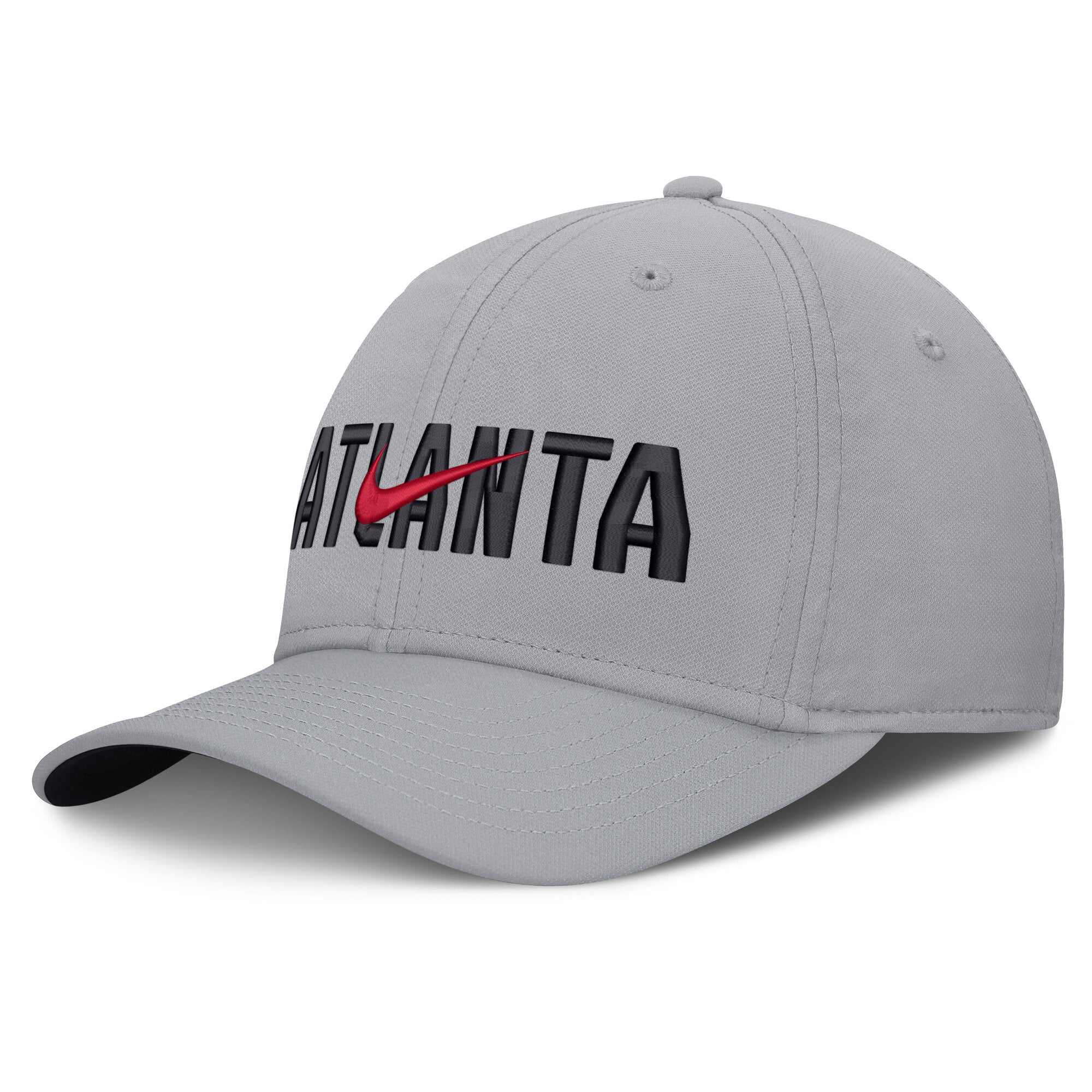 Men's Nike  Gray Atlanta Braves Primetime Rise Dri-FIT Flex Hat
