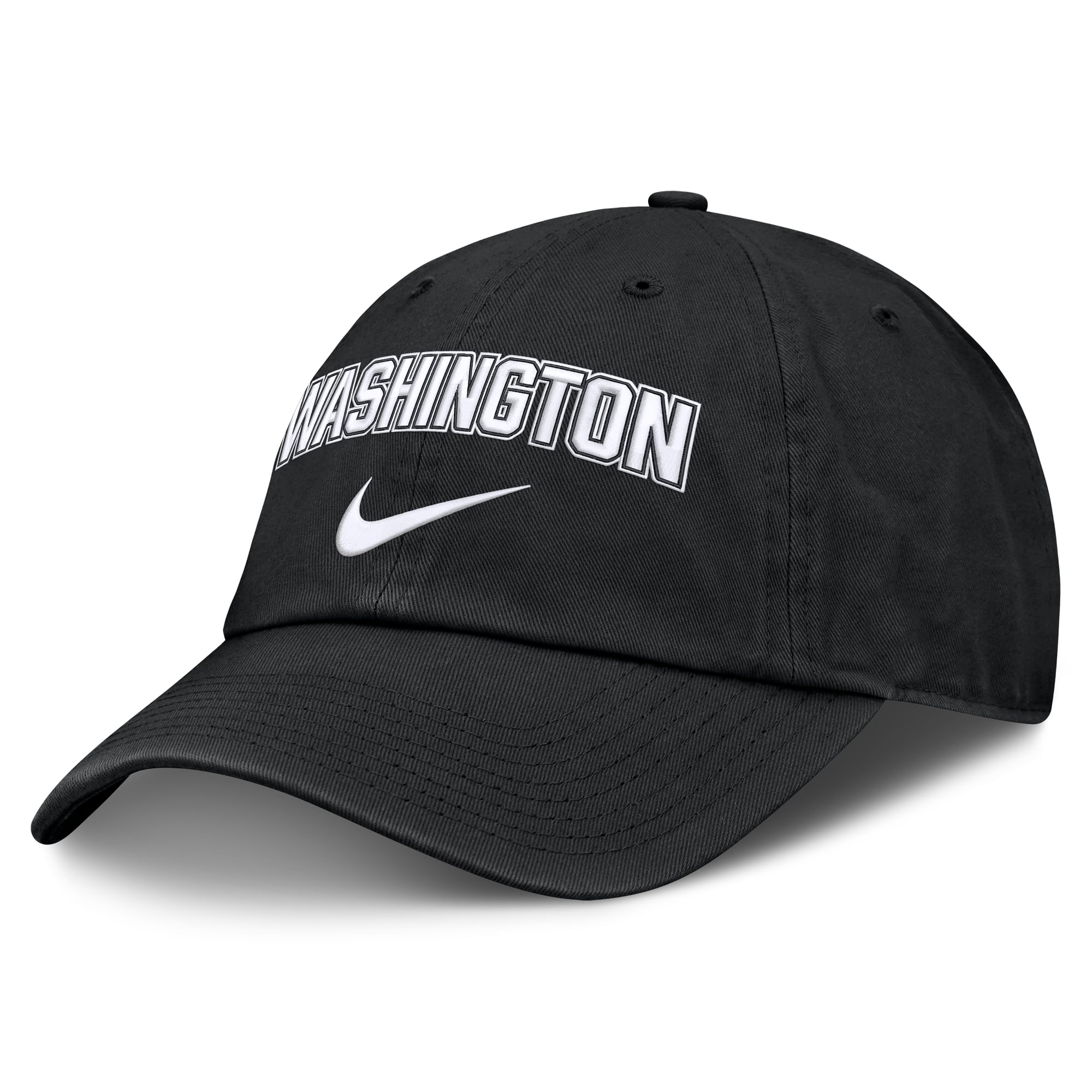 Men's Nike  Black Washington Nationals Primetime Club Adjustable Hat