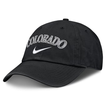 Men's Nike  Black Colorado Rockies Primetime Club Adjustable Hat