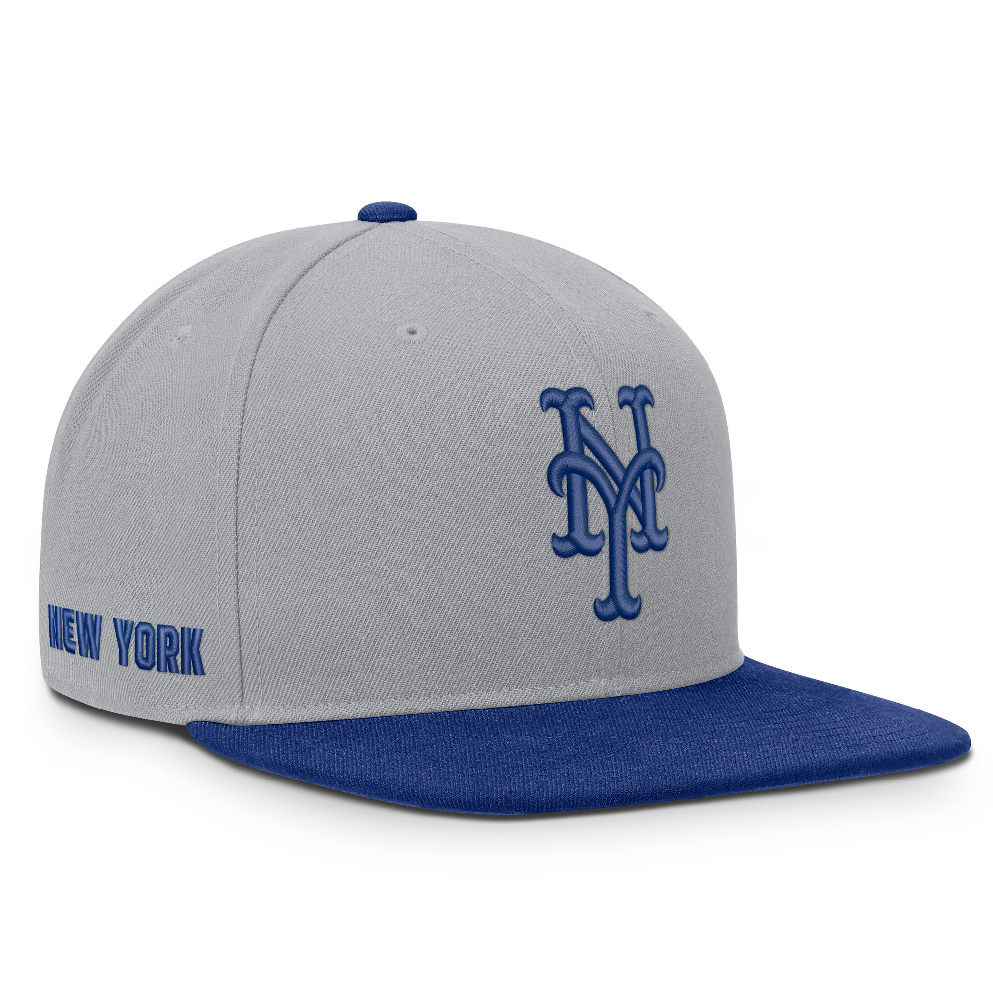 Men's Nike Gray/Royal New York Mets Primetime Pro Dri-FIT Snapback Hat