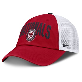 Men's Nike  Red Washington Nationals Primetime Club Adjustable Trucker Hat
