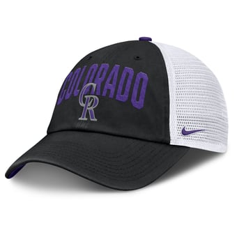 Men's Nike  Black Colorado Rockies Primetime Club Adjustable Trucker Hat
