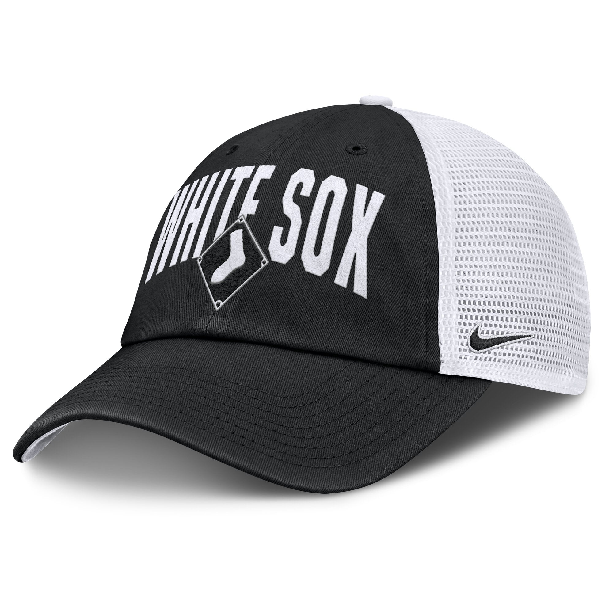 Men's Nike  Black Chicago White Sox Primetime Club Adjustable Trucker Hat