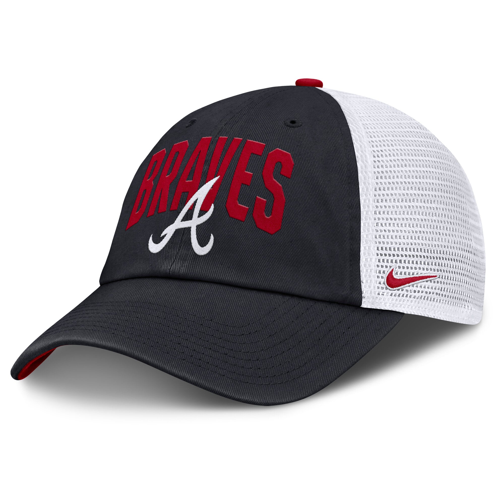 Men's Nike  Navy Atlanta Braves Primetime Club Adjustable Trucker Hat
