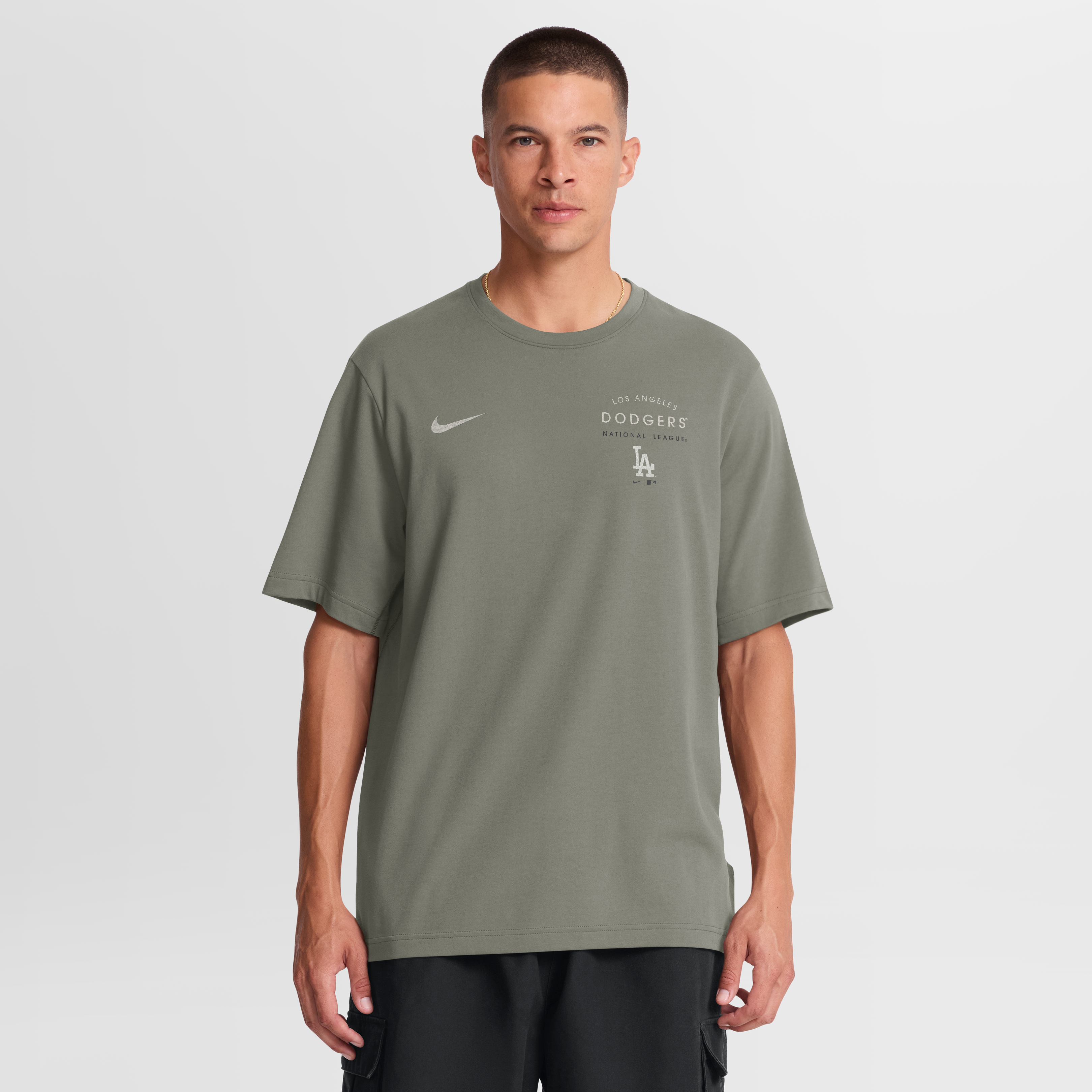 Men's Nike  Olive Los Angeles Dodgers Statement Dri-FIT Primary T-Shirt