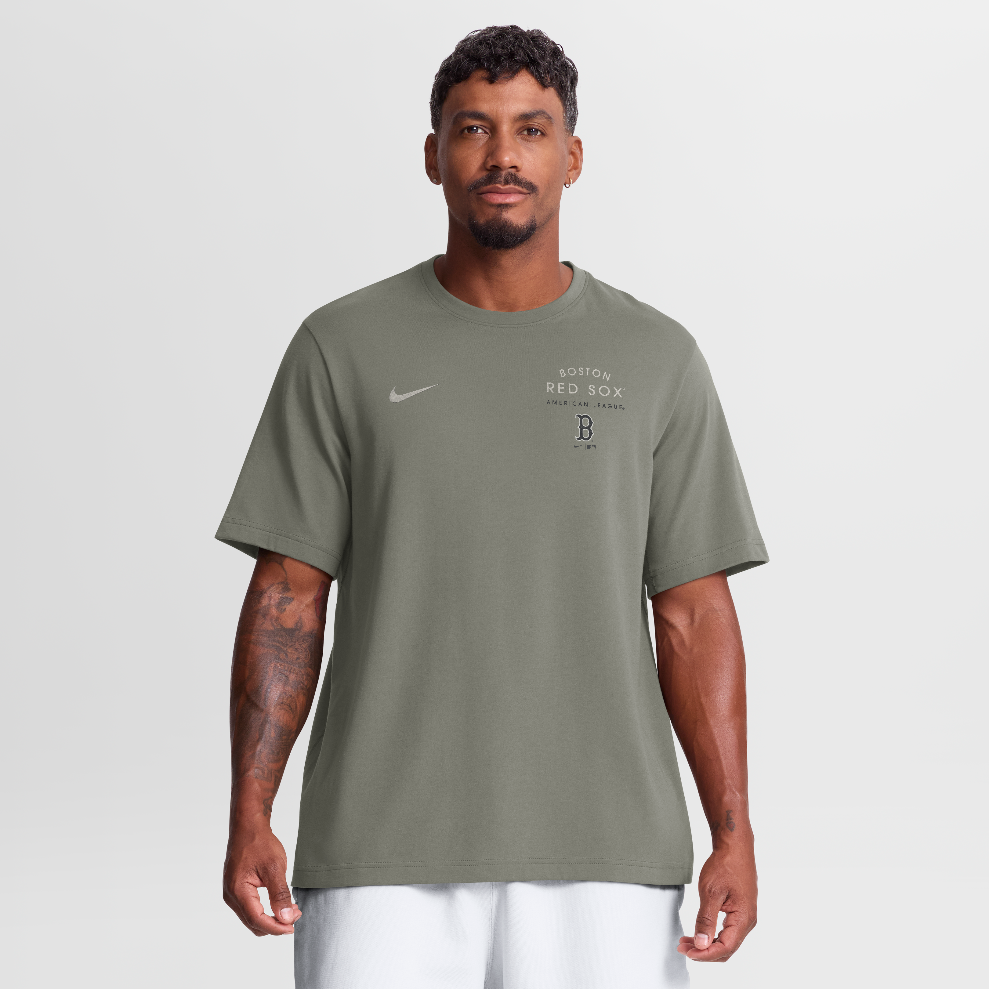 Men's Nike Olive Boston Red Sox Statement Dri-FIT Primary T-Shirt