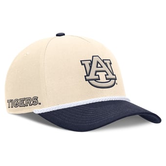 Unisex Nike Natural Auburn Tigers 2026 Primetime Natural 5-Panel Rope 2-Tone Rise Hat