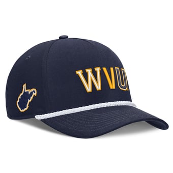 Unisex Nike Navy West Virginia Mountaineers 2026 Basketball Refresh 5-Panel Rope Rise Hat