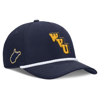 Unisex Nike Navy West Virginia Mountaineers 2026 Basketball Refresh 5-Panel Rope Rise Hat