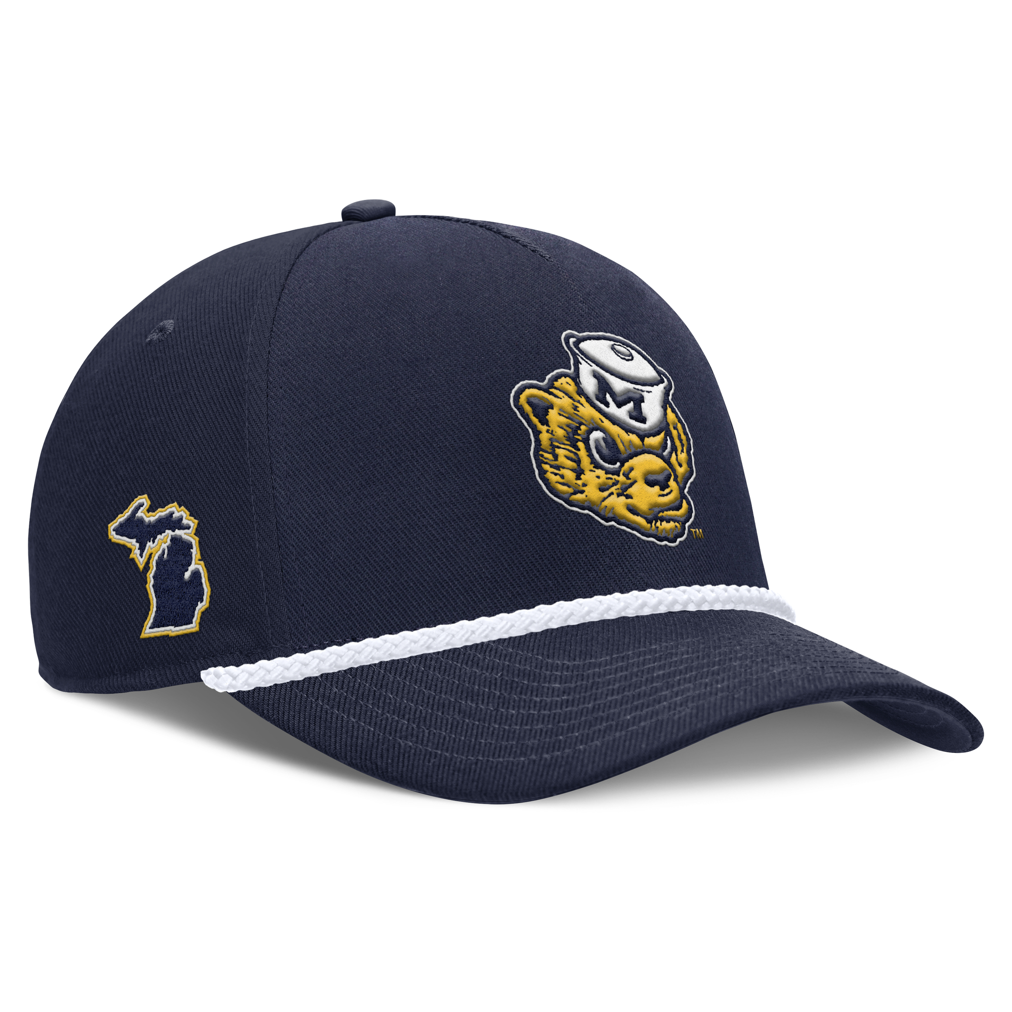Unisex Nike Navy Michigan Wolverines 2026 Basketball Refresh 5-Panel Rope Rise Hat